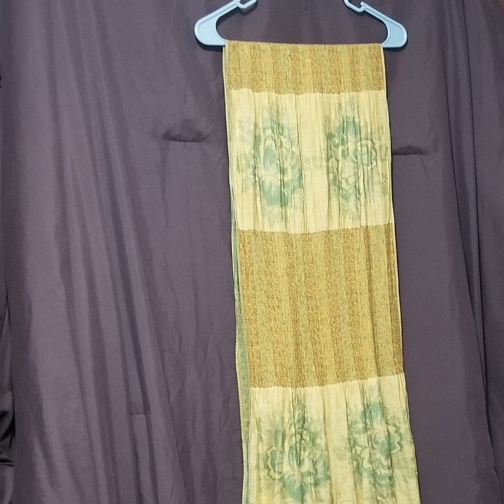 Olive Green & Yellow scarf/wrap